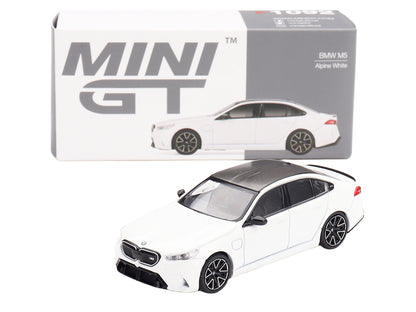 BMW M5 Alpine White with Carbon Top Limited Edition 1/64 Diecast Model Car by Mini GT