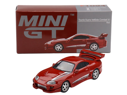 T&yota Supra "VeilSide Combat V-I" Red Limited Edition 1/64 T&y Diecast Model Car by Mini GT