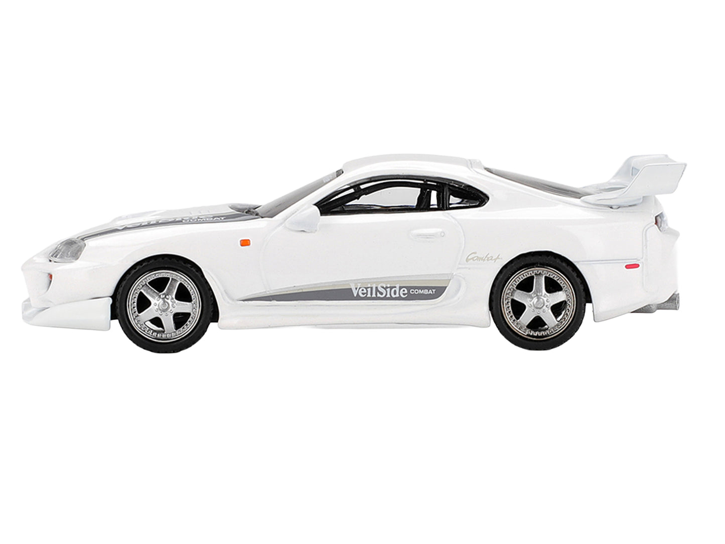 Toyota Supra "VeilSide Combat V-I" White Limited Edition 1/64 Die Cast Model Car by Mini GT