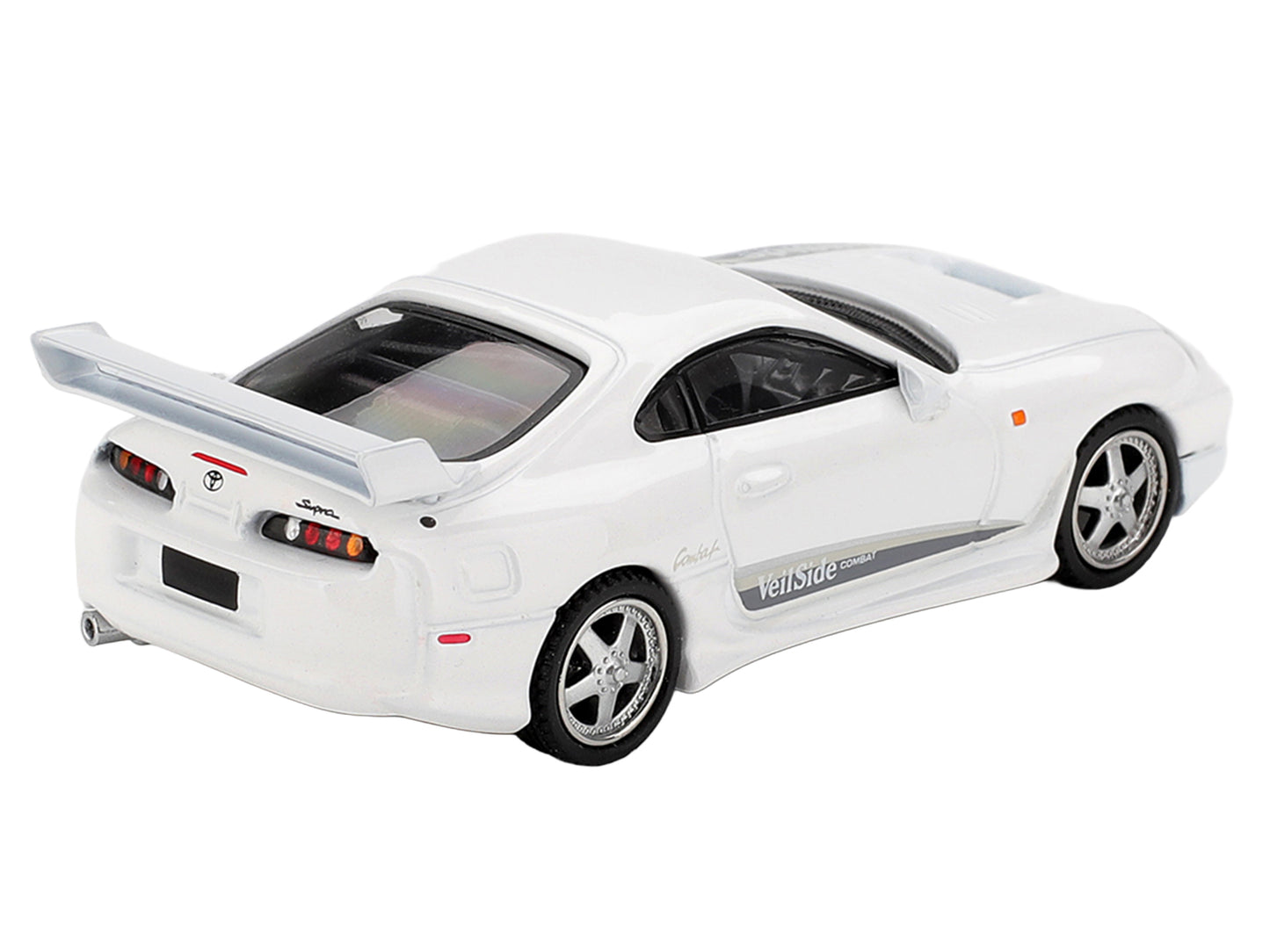 Toyota Supra "VeilSide Combat V-I" White Limited Edition 1/64 Die Cast Model Car by Mini GT