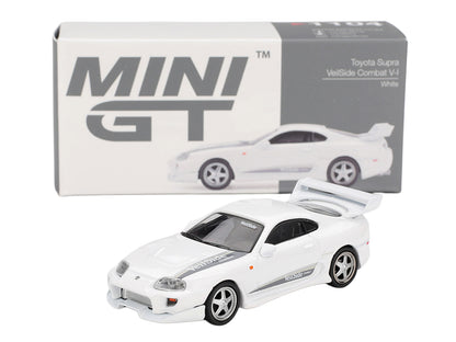 Toyota Supra "VeilSide Combat V-I" White Limited Edition 1/64 Die Cast Model Car by Mini GT