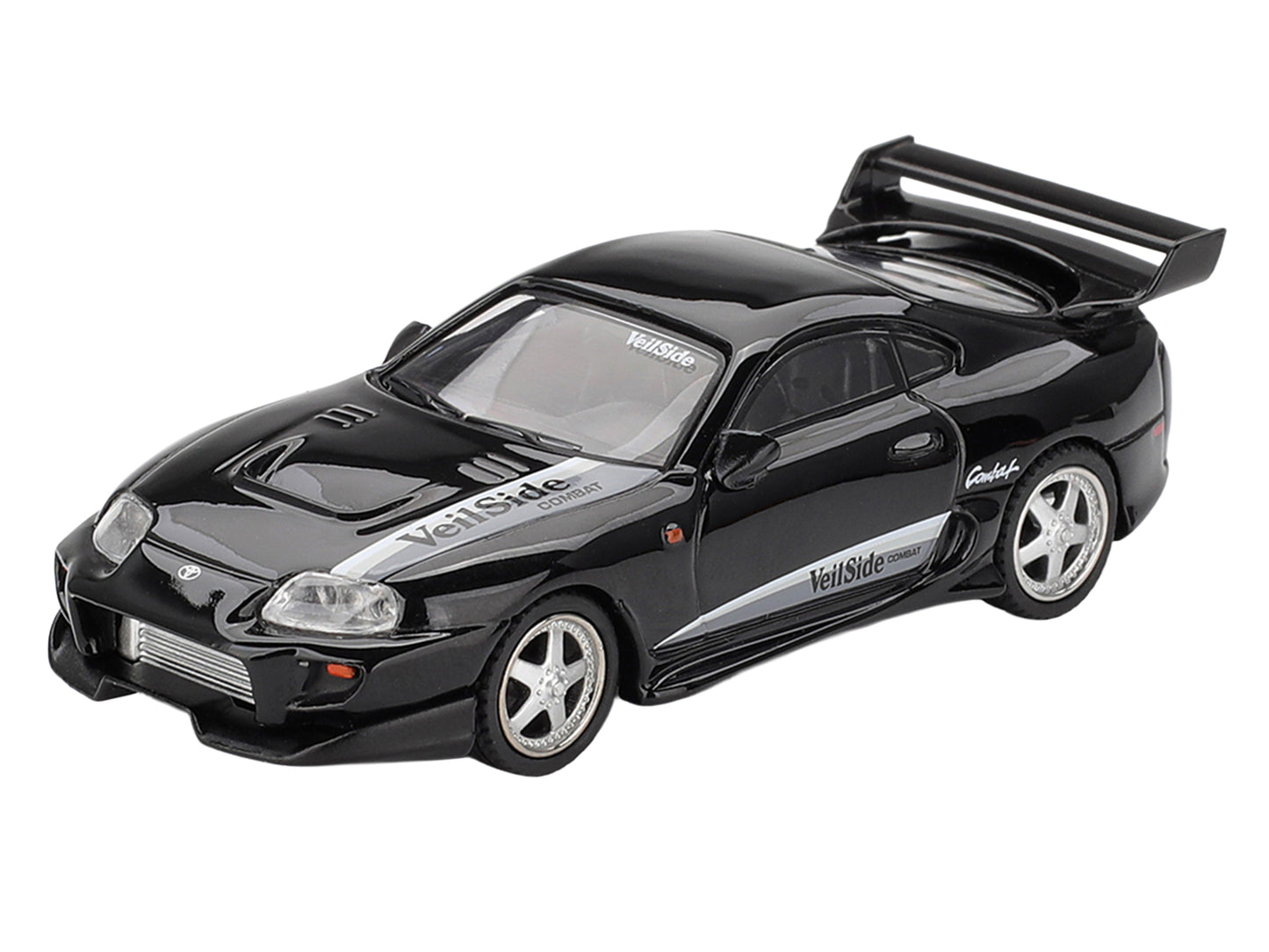 T&yota Supra "VeilSide Combat V-II" Black Limited Edition 1/64 T&y Diecast Model Car by Mini GT