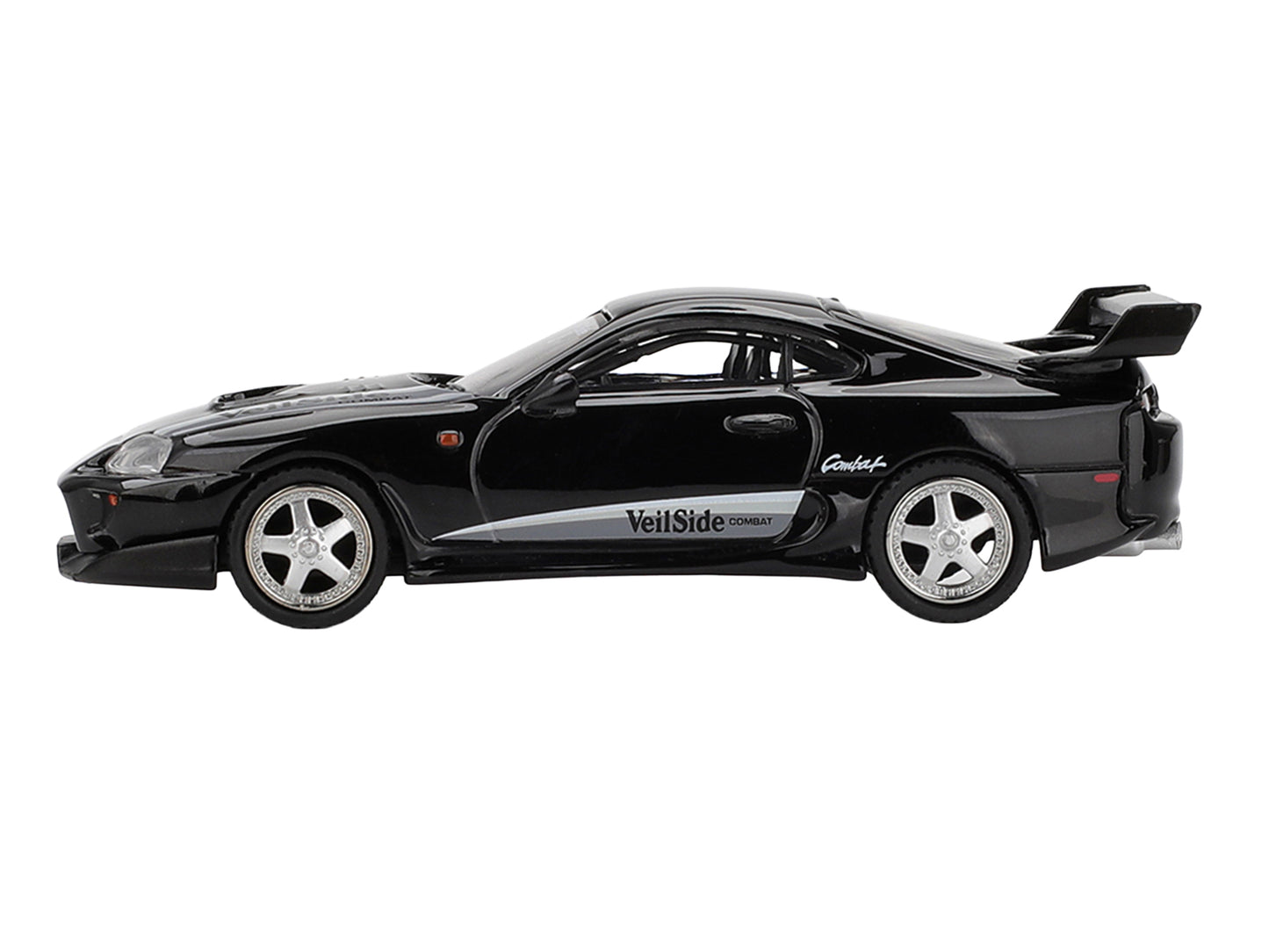 T&yota Supra "VeilSide Combat V-II" Black Limited Edition 1/64 T&y Diecast Model Car by Mini GT