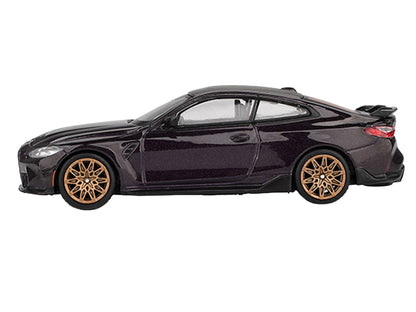 BMW M4 M-Performance Daytona Violet Metallic with Carbon Top Limited Edition 1/64 T&y Diecast Model Car by Mini GT