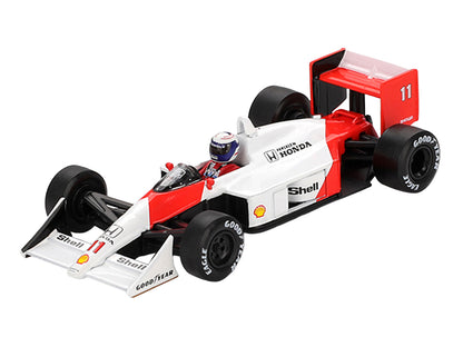 McLaren MP4/4 #11 Alain Prost 2nd Place Formula 1/64 Scale Figure Set - Mini GT