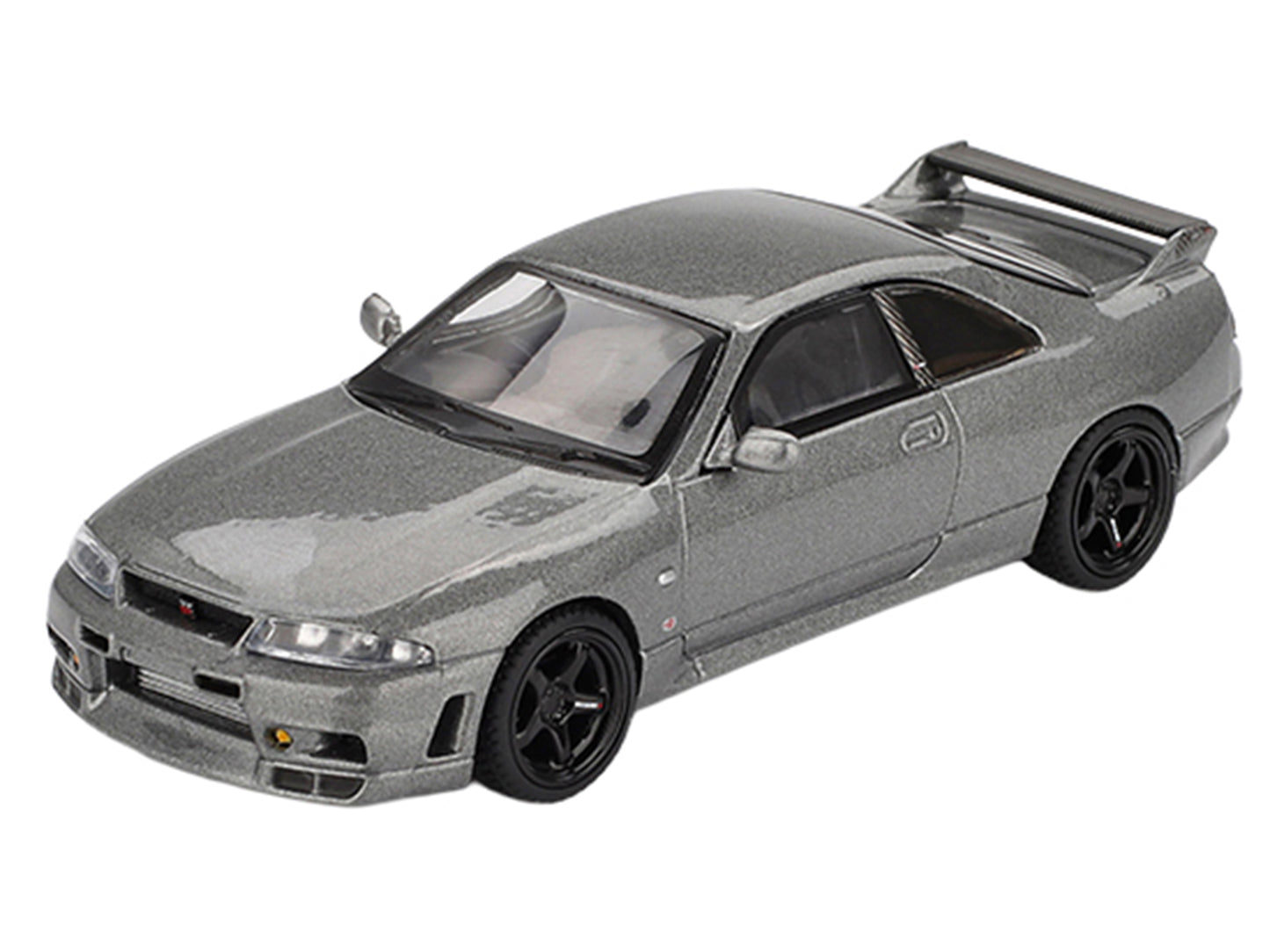 Nissan Skyline GT-R (NISMO BCNR33 CRS Version) RHD (Right Hand Drive) Dark Metal Gray Metallic Limited Edition 1/64 T&y Diecast Model Car by Mini GT