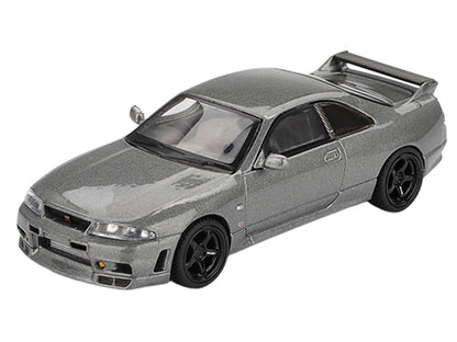 Nissan Skyline GT-R (NISMO BCNR33 CRS Version) RHD (Right Hand Drive) Dark Metal Gray Metallic Limited Edition 1/64 T&y Diecast Model Car by Mini GT