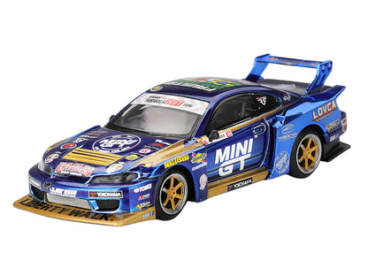 Nissan Silvia (S15) LB-Super Silhouette RHD (Right Hand Drive) #555 Yukio Fausto "Team MINI GT Liberty Walk" "Formula Drift Japan" (2025) Limited Edition 1/64 T&y Diecast Model Car by Mini GT