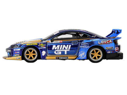 Nissan Silvia (S15) LB-Super Silhouette RHD (Right Hand Drive) #555 Yukio Fausto "Team MINI GT Liberty Walk" "Formula Drift Japan" (2025) Limited Edition 1/64 T&y Diecast Model Car by Mini GT