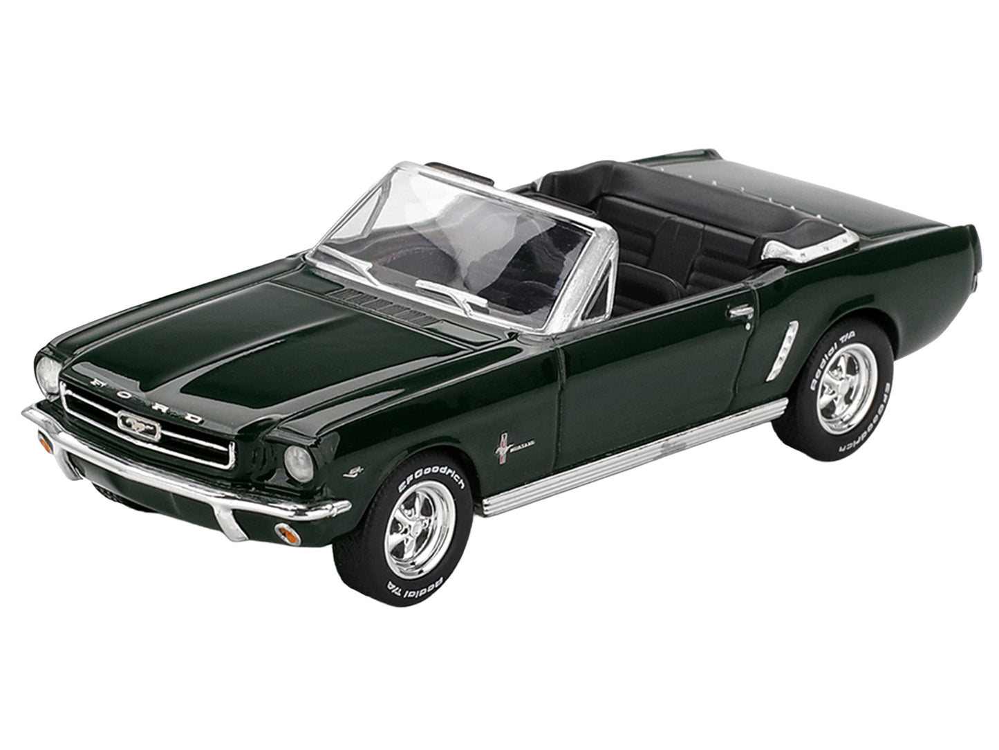 1964 Ford Mustang Convertible Highland Green Limited Edition 1/64 Diecast Model Car by Mini GT