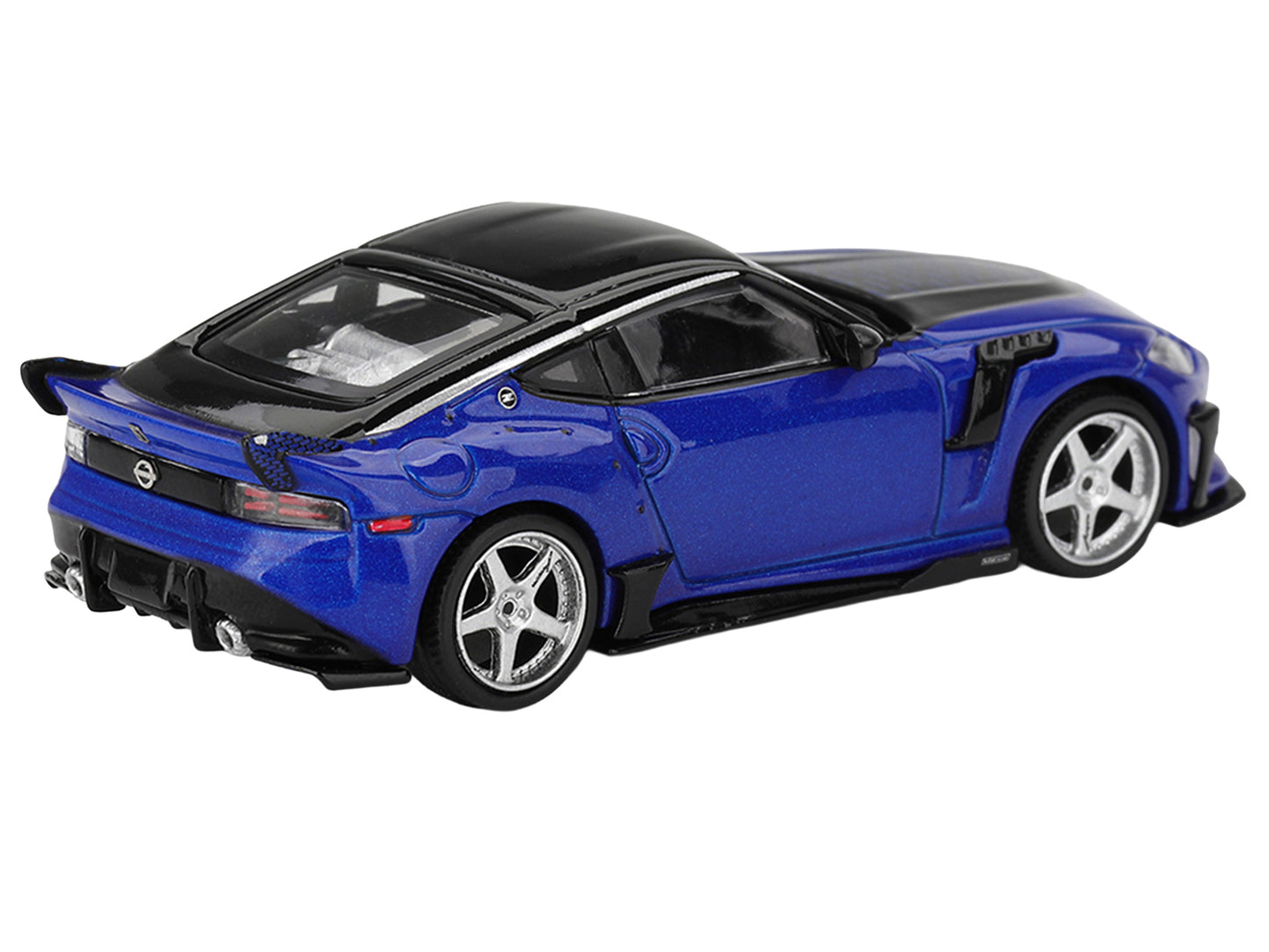 Nissan Z VeilSide FFZ400 Seiran Blue Metallic with Black Top Limited Edition 1/64 T&y Diecast Model Car by Mini GT