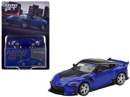 Nissan Z VeilSide FFZ400 Seiran Blue Metallic with Black Top Limited Edition 1/64 T&y Diecast Model Car by Mini GT