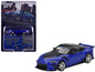 Nissan Z VeilSide FFZ400 Seiran Blue Metallic with Black Top Limited Edition 1/64 T&y Diecast Model Car by Mini GT