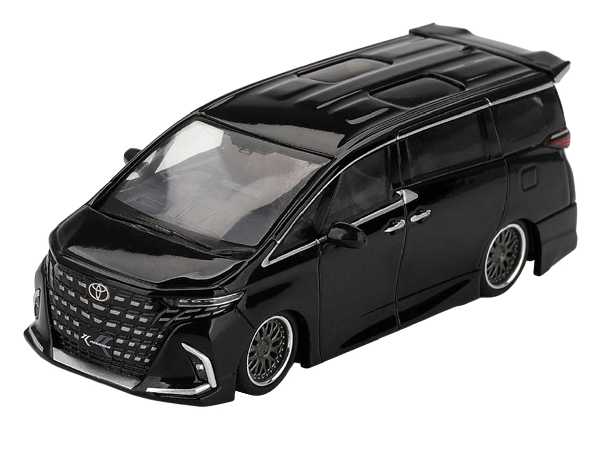Toyota Alphard 40 KUHL Van RHD Black 1/64 Diecast Model Car - Mini GT