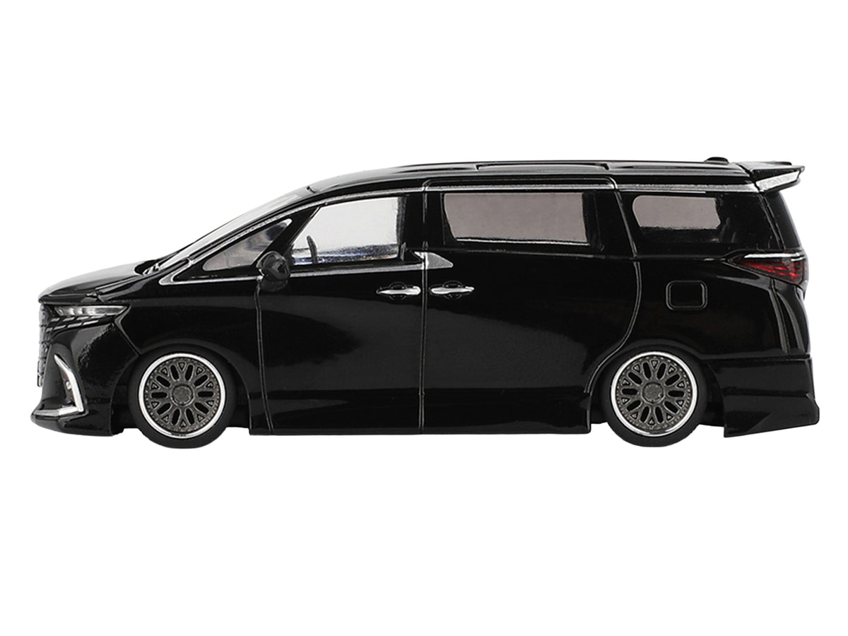 Toyota Alphard 40 KUHL Van RHD Black 1/64 Diecast Model Car - Mini GT