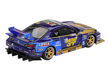 Nissan Silvia (S15) LB-Super Silhouette RHD (Right Hand Drive) #555 Yukio Fausto "Team MINI GT Liberty Walk" Halloween Special "Formula Drift Japan" (2025) Limited Edition 1/64 T&y Diecast Model Car by Mini GT
