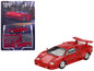 Lamborghini Countach "25th Anniversary" Red Limited Edition 1/64 T&y Diecast Model Car by Mini GT