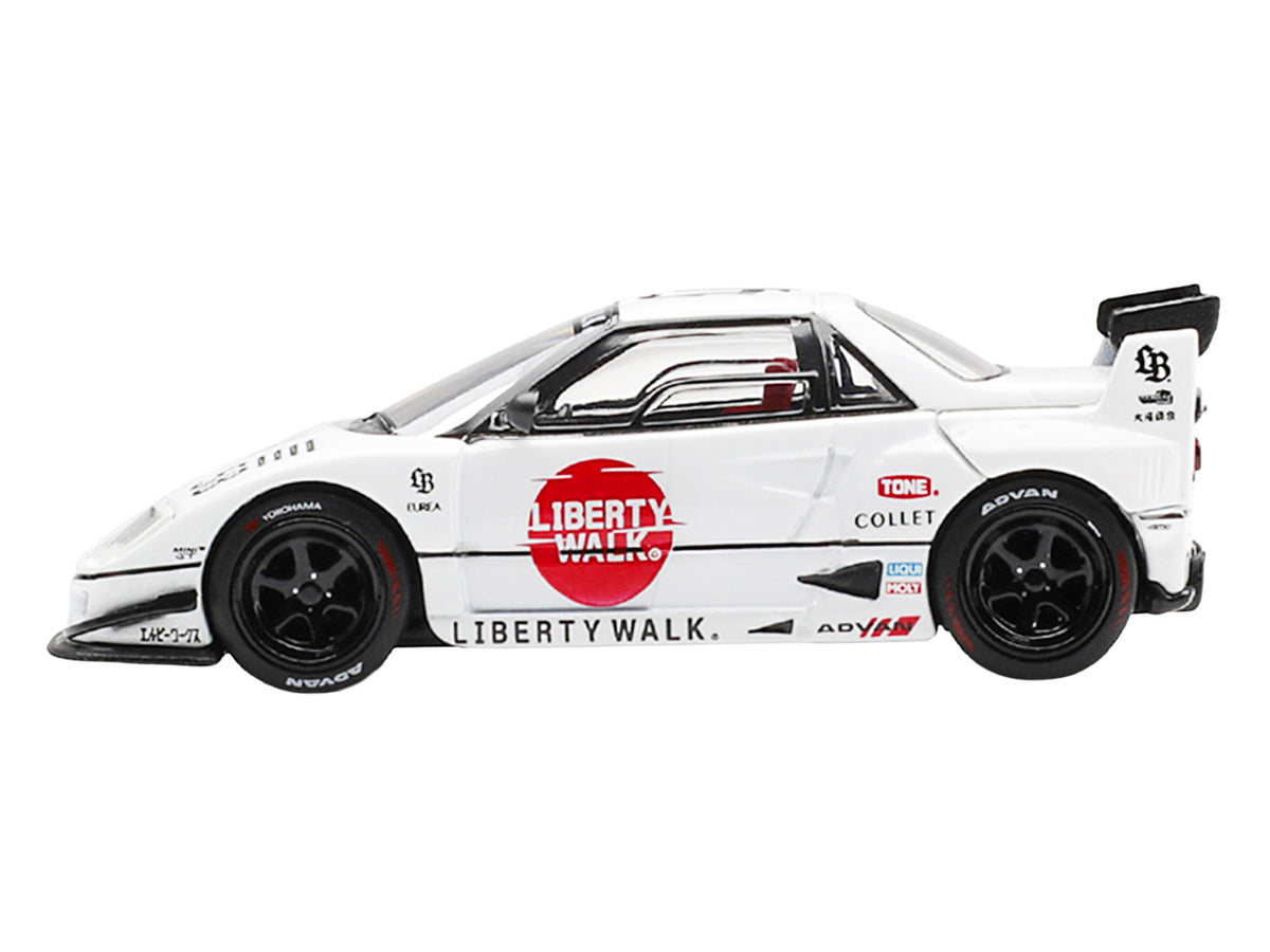 Mazda AZ-1 Liberty Walk LB40 RHD #58 White Red 1/64 Diecast Model Car - Mini GT
