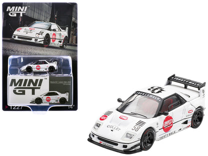 Mazda AZ-1 Liberty Walk LB40 RHD #58 White Red 1/64 Diecast Model Car - Mini GT