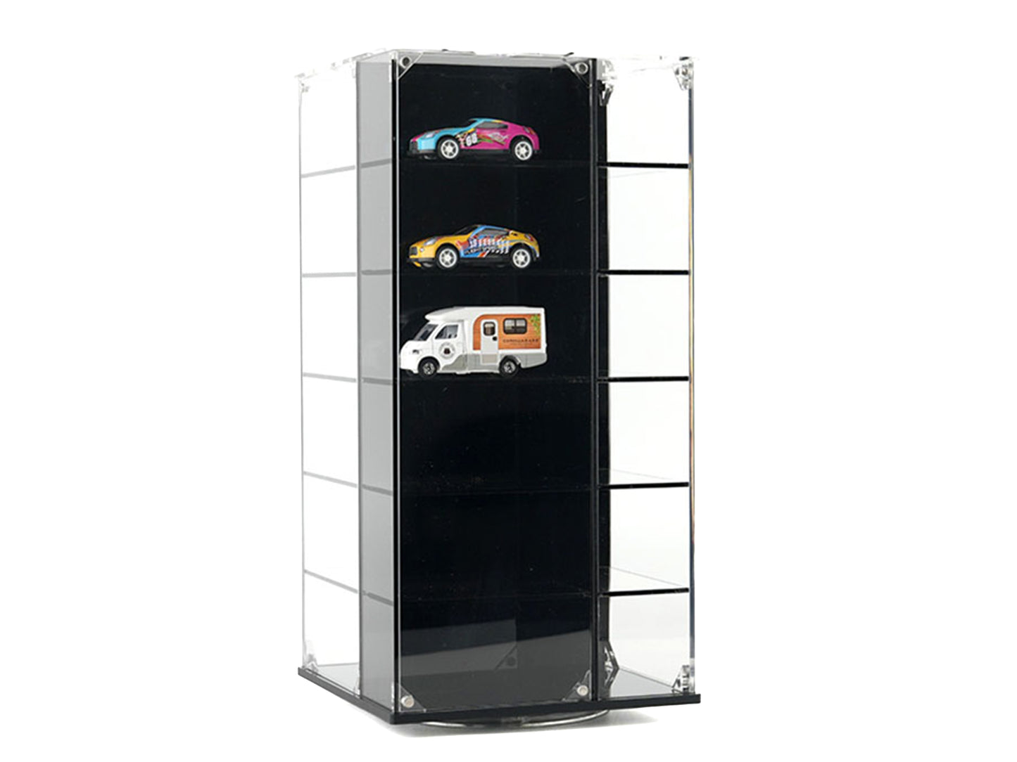 Acrylitower Showcase 24 Car Display Desktop Spinner with Cover "Mijo Exclusives" for 1/64 Scale Models