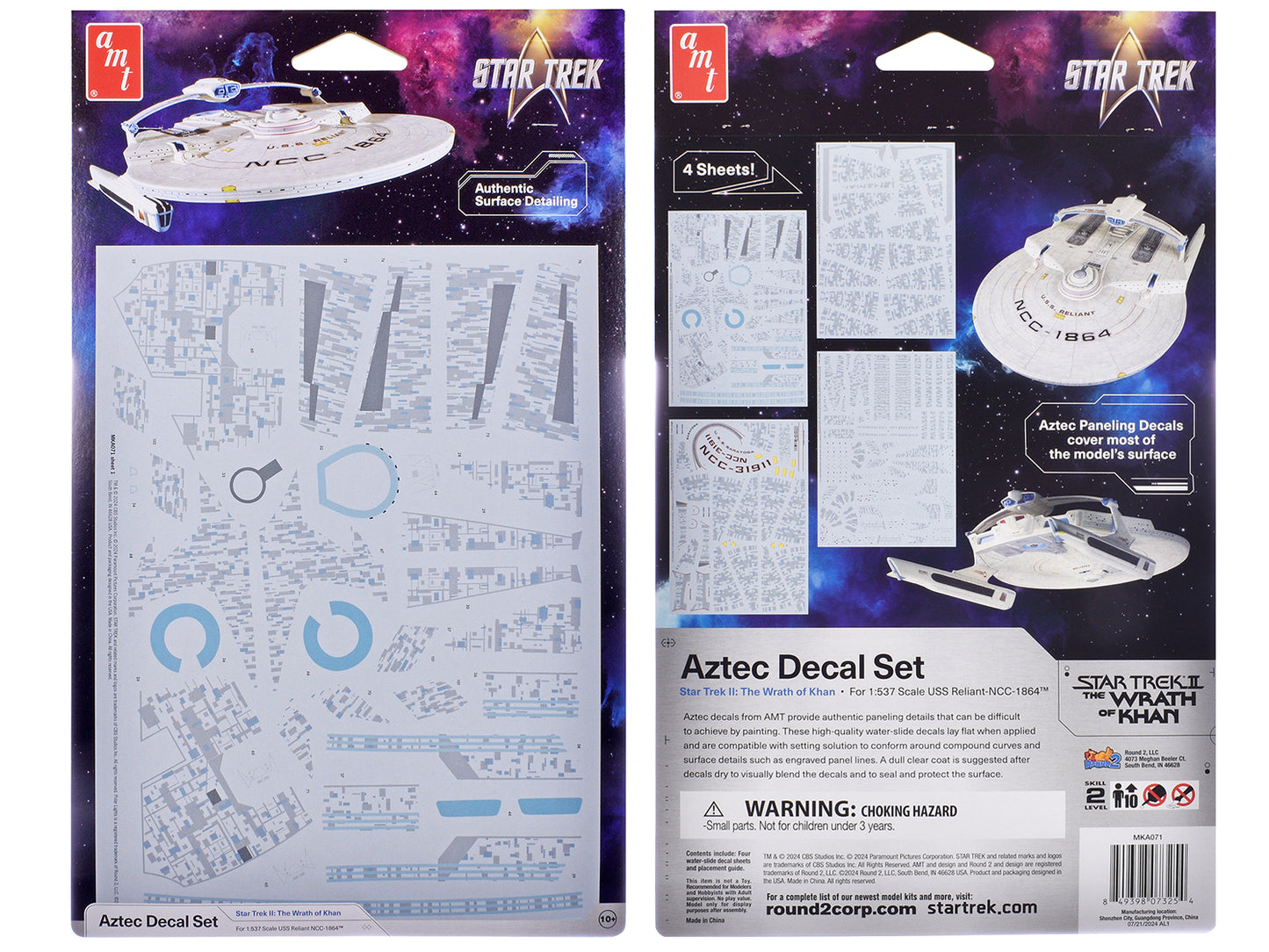 U.S.S. Reliant NCC-1864 Aztec Decal Set "Star Trek II: The Wrath of Khan" (1982) Movie 1/537 Scale Model by AMT <h2>U.S.S. AMT</h2> <p>High-quality diecast car perfect for collectors and enthusiasts.