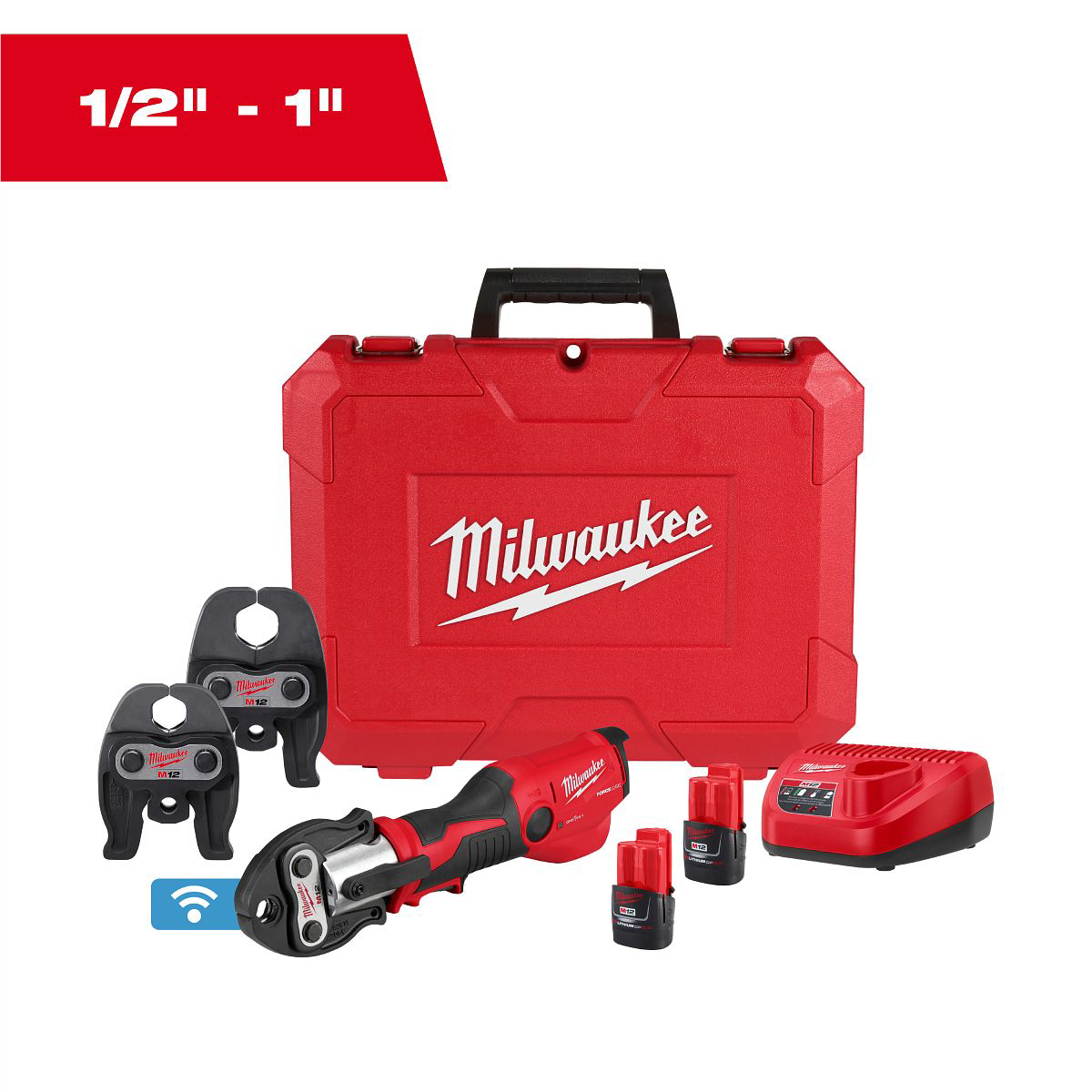 Milwaukee M12&trade; FORCE LOGIC&trade; Press Tool Kit w/ ONE&hyphen;KEY&trade;