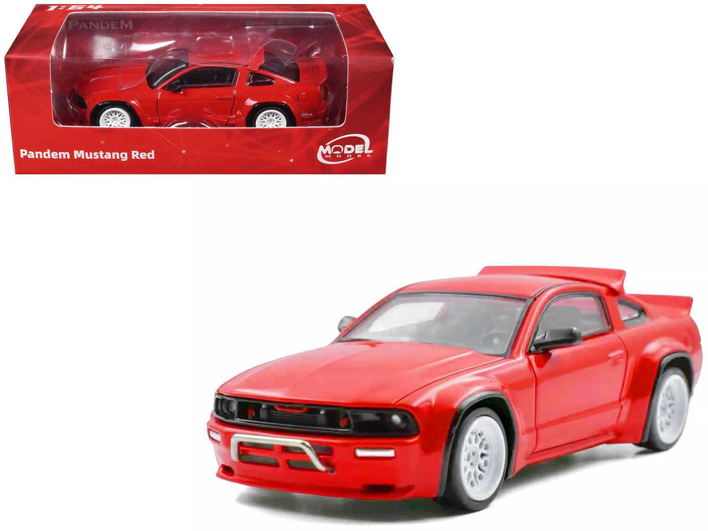 Pandem Mustang Red 1/64 T&y Diecast Model Car by Model Model