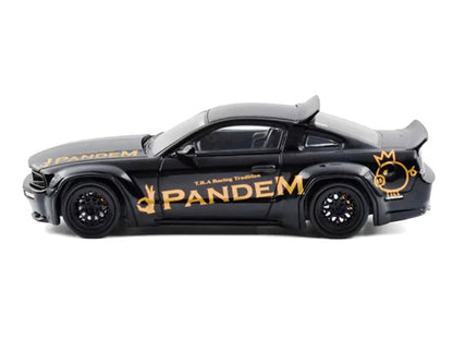 Pandem Mustang Black with Gold Graphics 1/64 T&y Diecast Model Car by Model Model