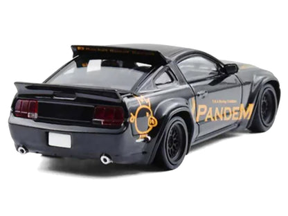Pandem Mustang Black with Gold Graphics 1/64 T&y Diecast Model Car by Model Model