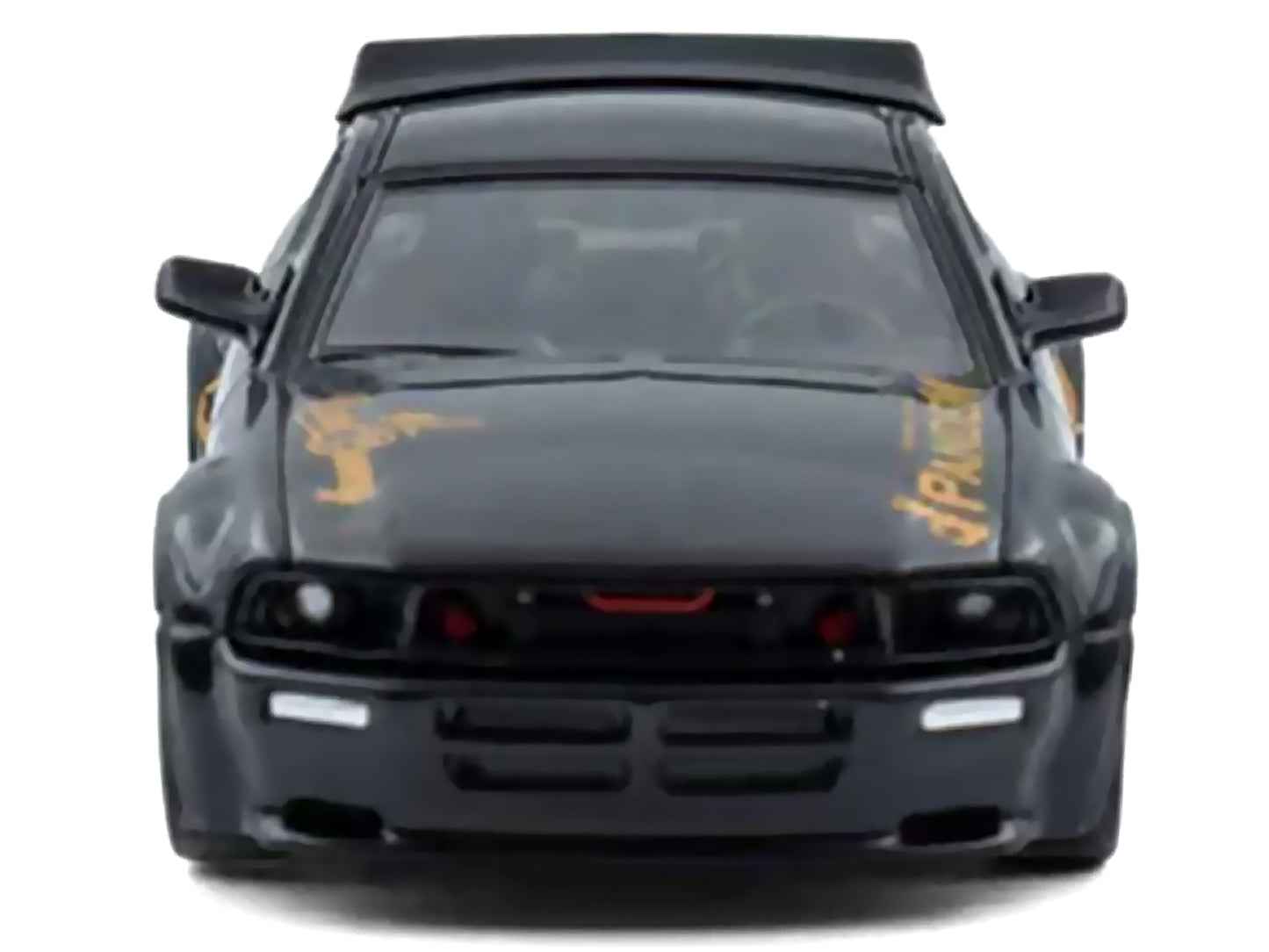 Pandem Mustang Black with Gold Graphics 1/64 T&y Diecast Model Car by Model Model