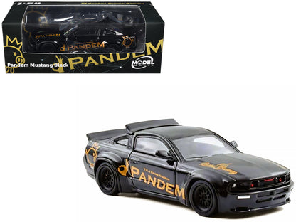 Pandem Mustang Black with Gold Graphics 1/64 T&y Diecast Model Car by Model Model