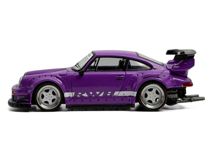 RWB 930 Purple with White Stripes 1/64 T&y Diecast Model Car by Model Model