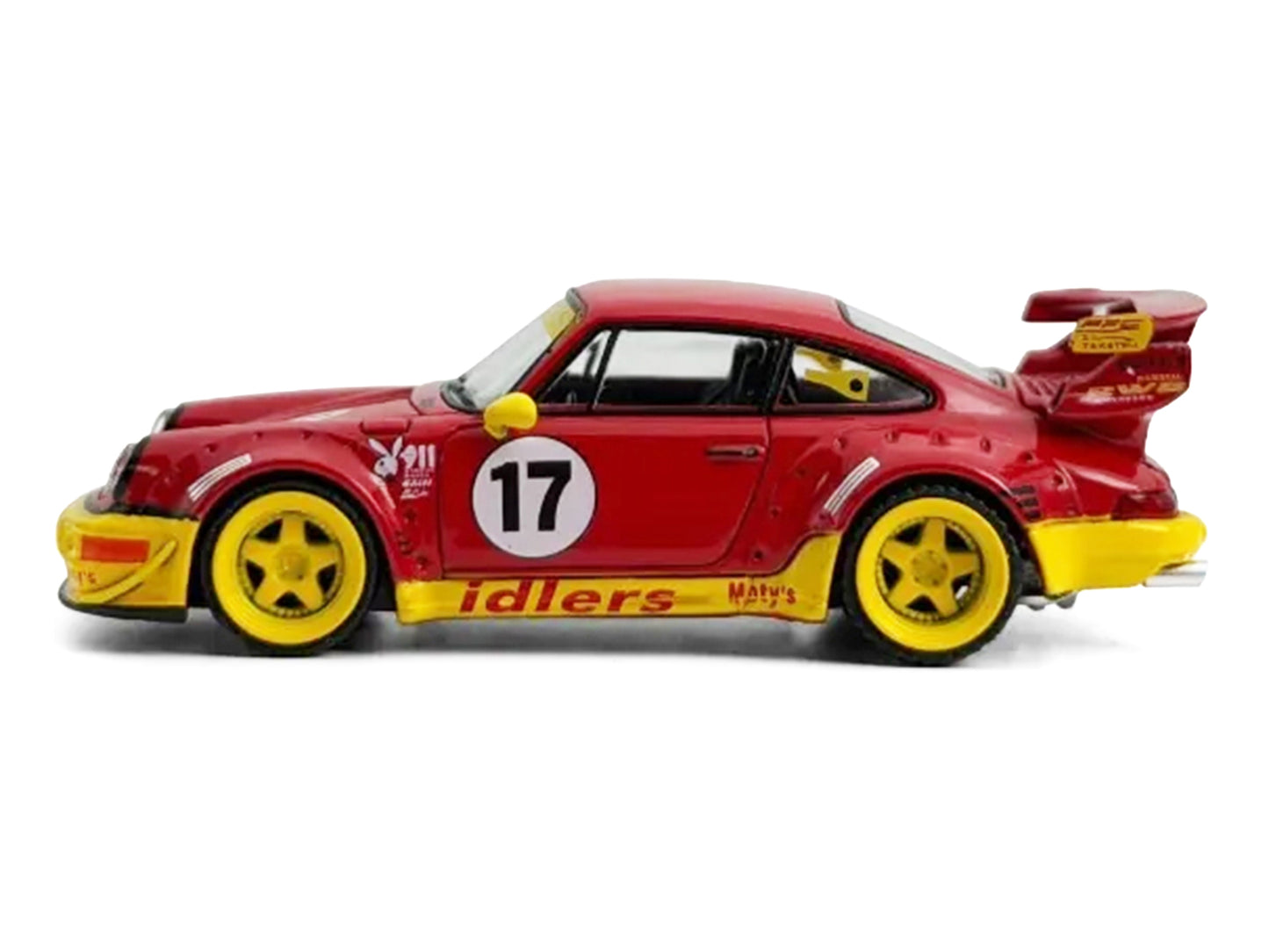 RWB 964 #17 "Idlers Club" Red with Yellow Accents 1/64 T&y Diecast Model Car by Model Model