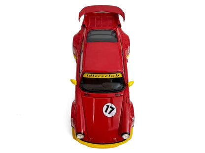 RWB 964 #17 "Idlers Club" Red with Yellow Accents 1/64 T&y Diecast Model Car by Model Model