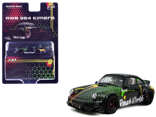 RWB 964 "Kimera-Rough World" Black with Graphics 1/64 Diecast by Model Model
