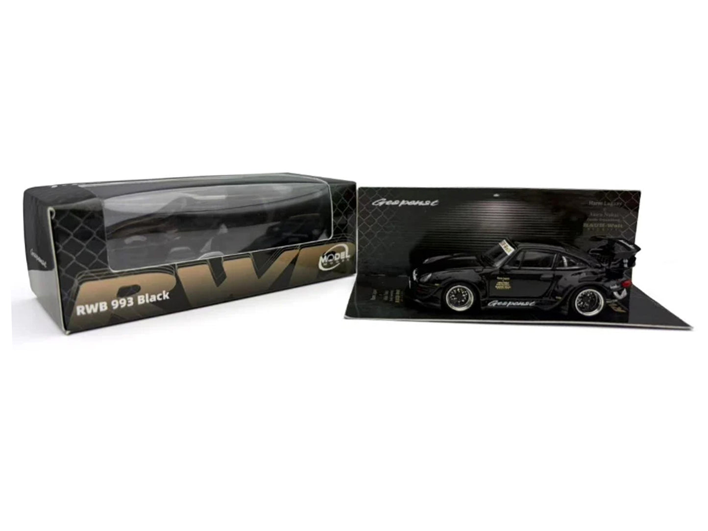 RWB 993 "Gespenst" Black 1/64 T&y Diecast Model Car by Model Model