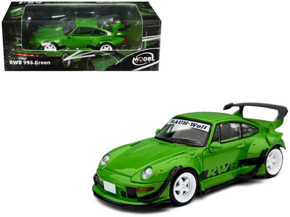RWB 993 Green with Black Stripes 1/64 T&y Diecast Model Car by Model Model