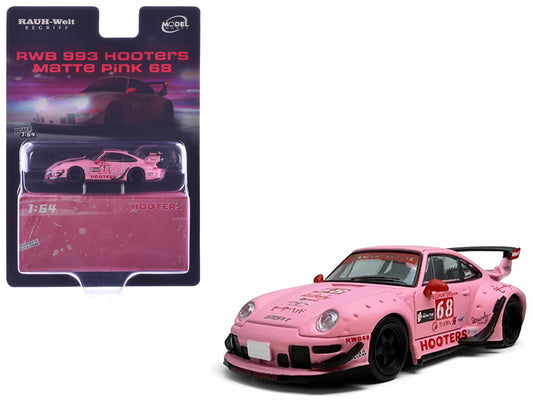 RWB 993 #68 "Hooters" Matt Pink 1/64 Diecast by Model Model