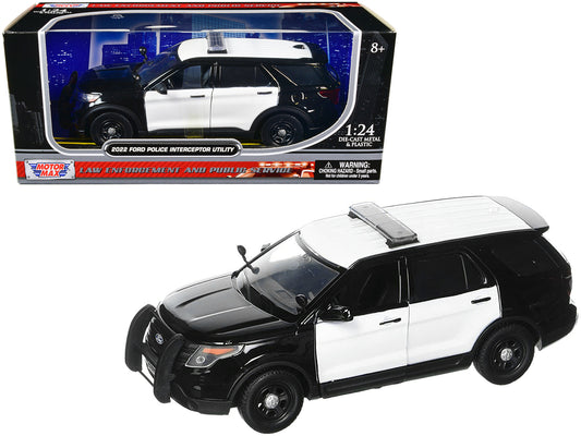 2022 Ford Police Interceptor Utility Unmarked Black and White 1/24 Diecast Model Car by Motormax <h2>2022 Motormax</h2> <p>High-quality perfect for collectors enthusiasts. Features detailed interior e