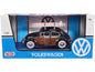 1966 Volkswagen Beetle Black Wood Panels Two 1/24 Diecast Model Car - Motormax