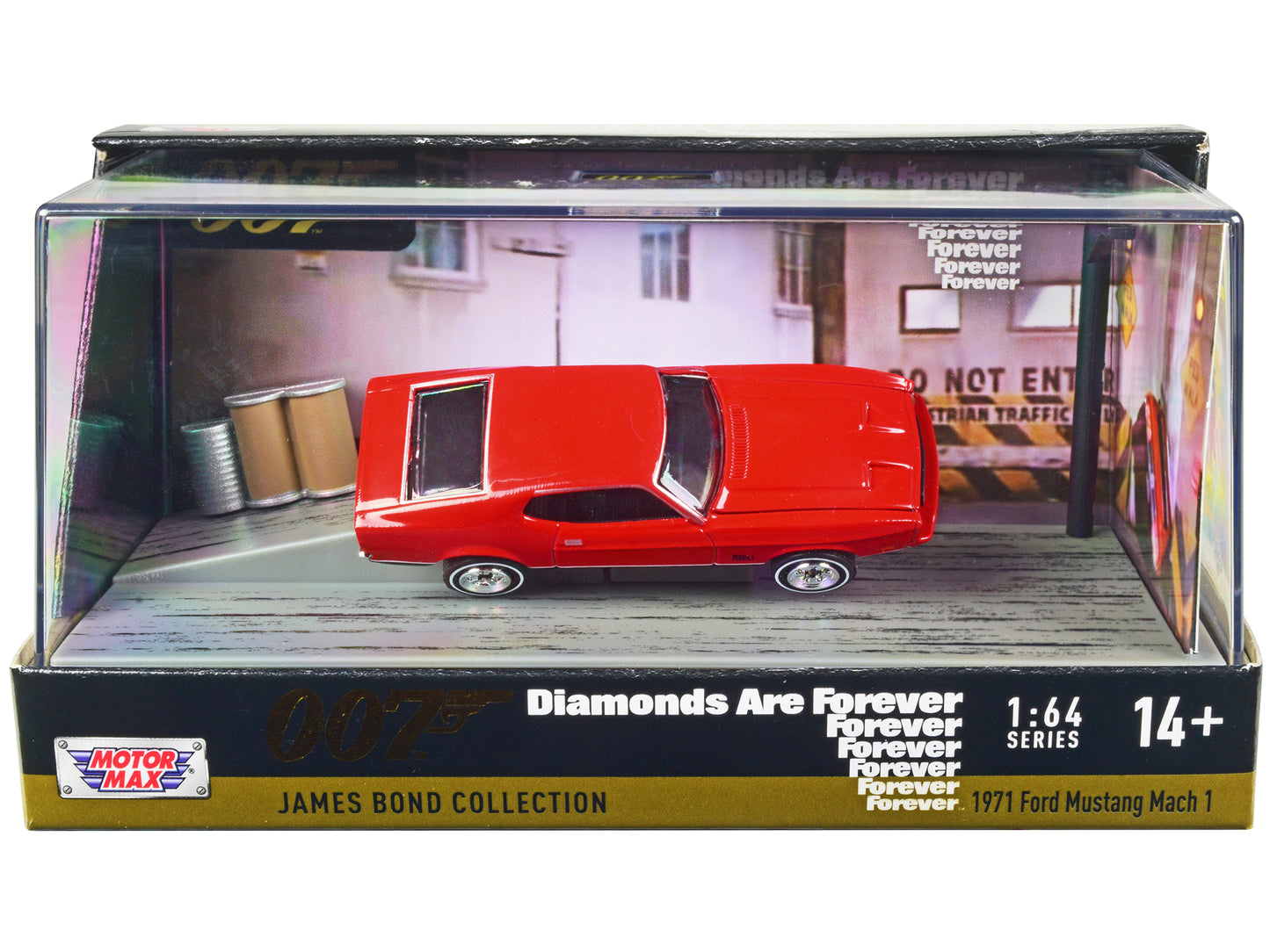 1971 Ford Mustang Mach 1 Red James Bond 007 "Diamonds are Forever" (1971) Movie with Display 1/64 Diecast Model Car by Motormax <h2>1971 Motormax</h2> <p>High-quality perfect for collectors and enthus
