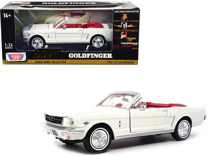 1964 1/2 Ford Mustang Convertible White with Red Interior James Bond 007 "Goldfinger" (1964) Movie "James Collection" Series 1/24 Diecast Model Car by Motormax <h2>1964 Motormax</h2> <p>High-quality p
