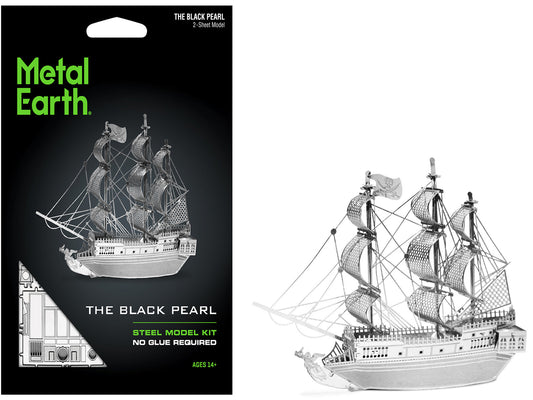 Model Kit Black Pearl Ship (Moderate Difficulty) Steel Model by Metal Earth T&y