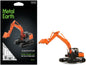 Model Kit Excavator Orange and Black (Challenging Difficulty) Steel Model by Metal Earth
