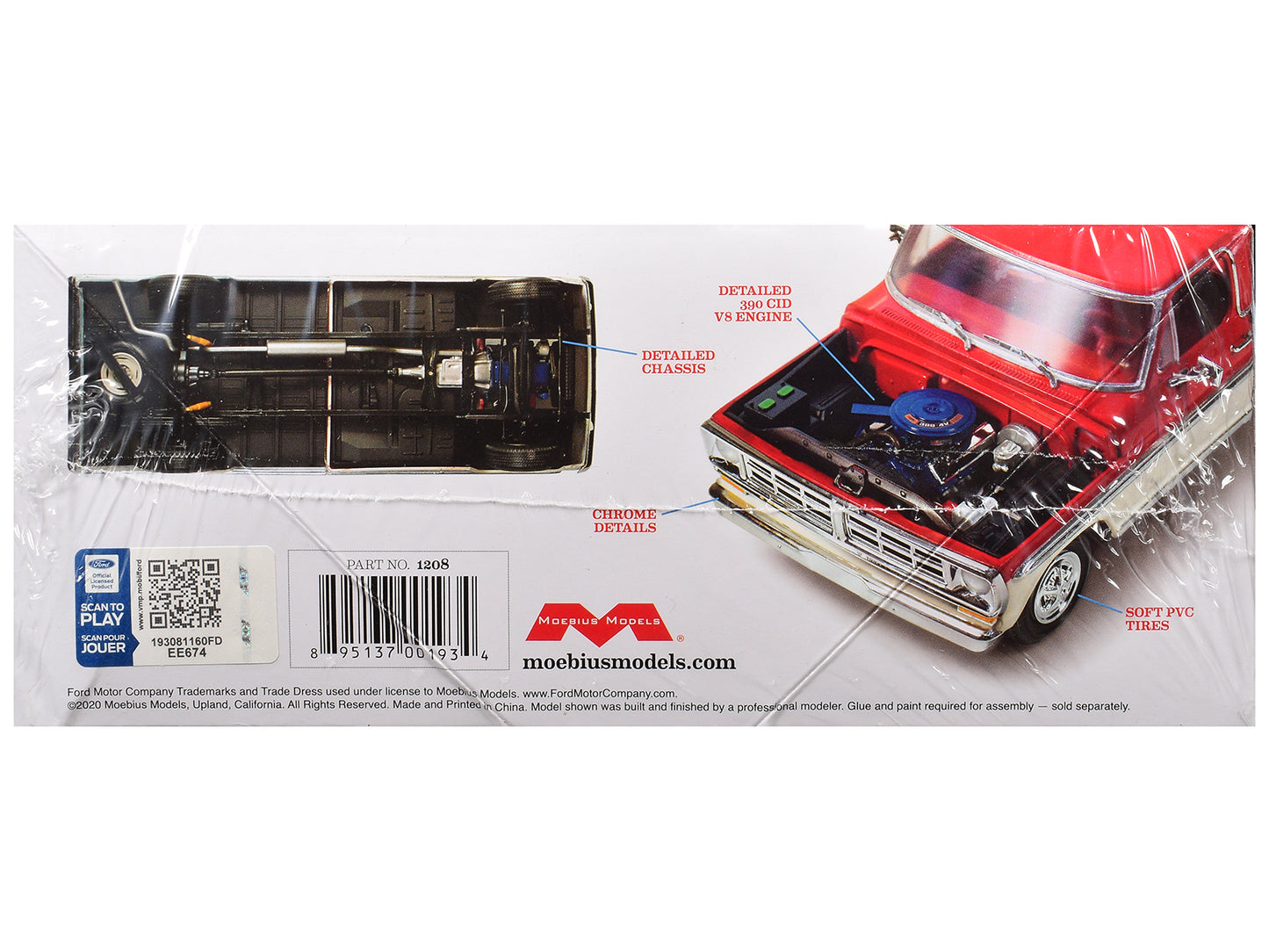Skill 3 Model Kit 1971 Ford Ranger XLT Pickup Truck 1/25 Scale Model by Moebius