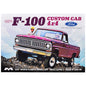 Skill 3 Model Kit 1970 Ford F-100 Custom Cab 4x4 Pickup Truck 1/25 Scale Model by Moebius
