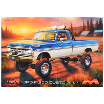 Skill 3 Model Kit 1971 Ford F-250 Custom Lifted 4x4 Pickup Truck 1/25 Scale Model by Moebius