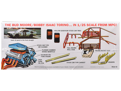 Skill 2 Model Kit 1972 Ford Torino Stock Car "Bobby Isaac" 1/25 Scale Model by MPC