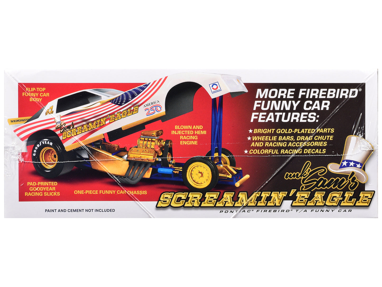 Skill 2 Model Kit Pontiac Firebird Funny Car "Unk' Sam's Screaming Eagle" 1/25 Scale Model by MPC