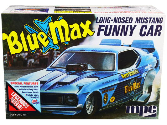 Skill 2 Model Kit "Blue Max" Long Nose Mustang Funny Car 1/25 Scale Model by MPC